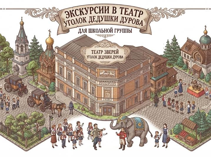 Экскурсия в театр «Уголок Дедушки Дурова» для школьной группы
