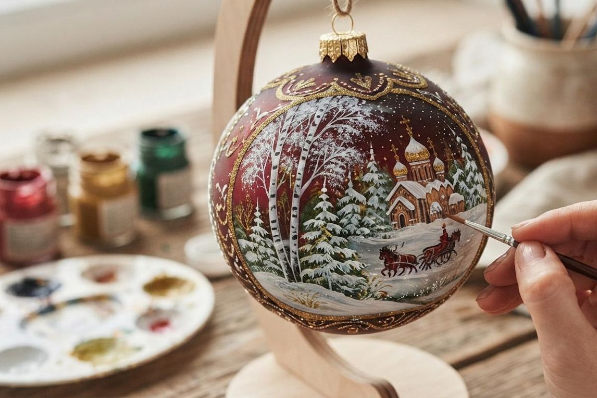 Новогодняя программа на фабрике ёлочной игрушки в Клину. Школьники.
