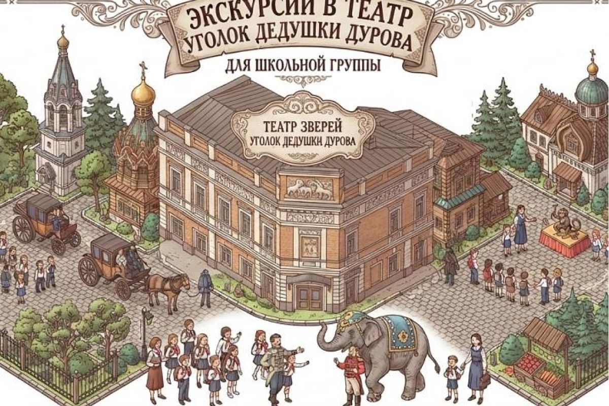 Экскурсия в театр «Уголок Дедушки Дурова» для школьной группы